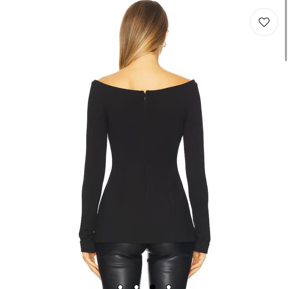 7. Favorite Daughter $248 Cold Shoulder Top in Black - Picture 3 of 4